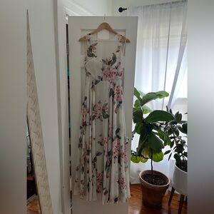 Jenny Yoo Floral Maxi Dress / Size 4
